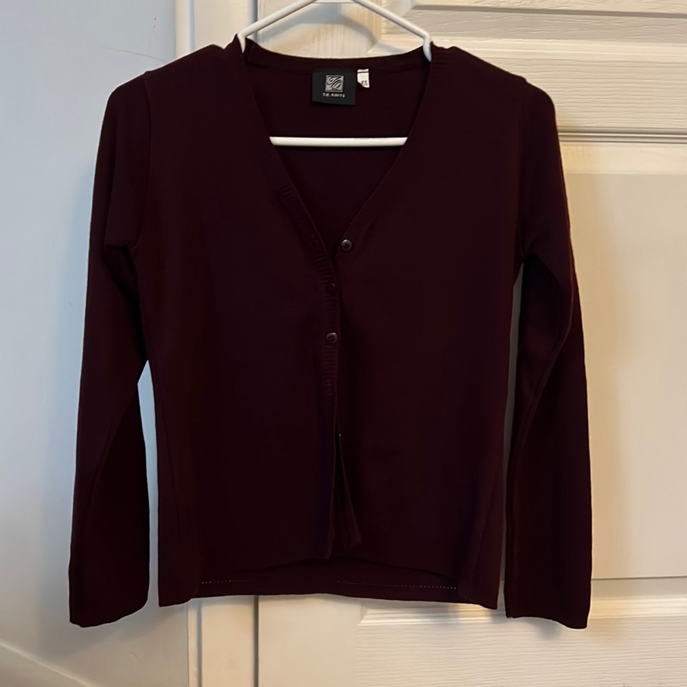 Maroon cardigan